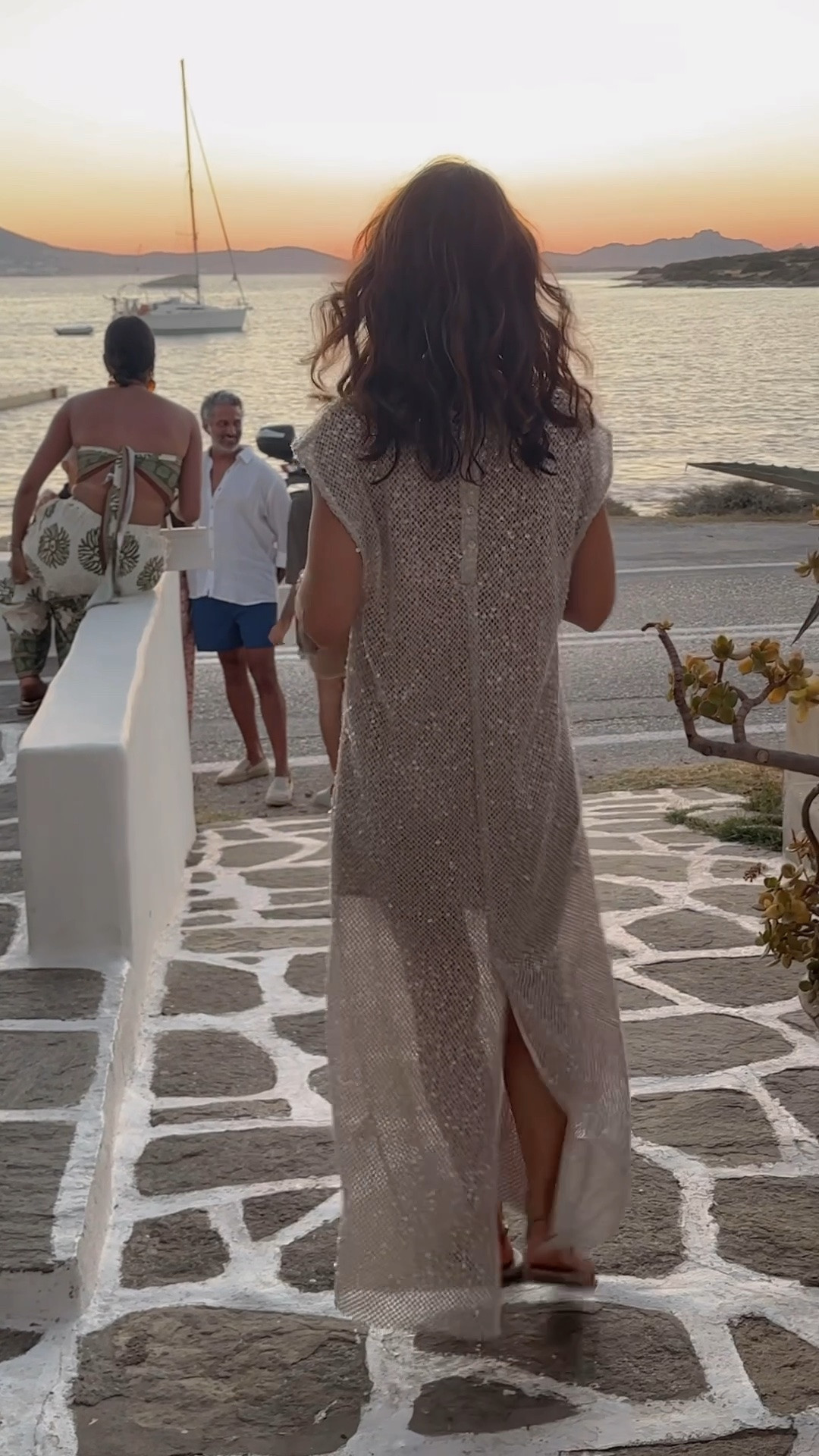 Tonight’s dinner outfit- second time wearing this on our trip (and I’ve worn it on several other trips before) and it feels like a sparkly mermaid while still being neutral 
I added a slip and nips underneath.

#LTKOver40