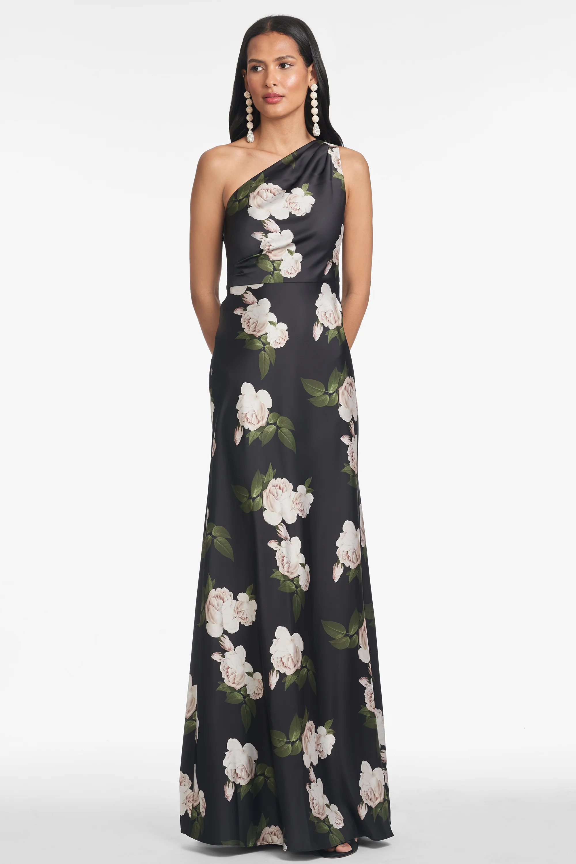 DELPHINE GOWN - OBSIDIAN BLOOMS | Sachin and Babi