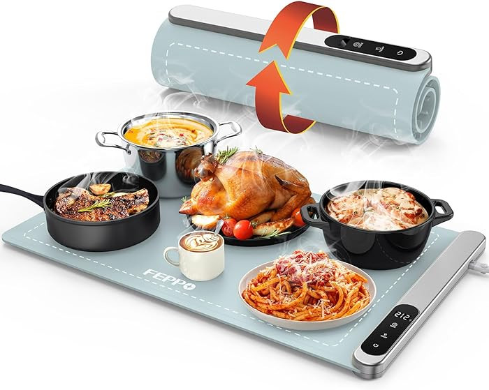 FEPPO Food Warming Mat, Upgrade High-tech Graphene Heating Film, Fast Full Surface Electric Warmi... | Amazon (US)