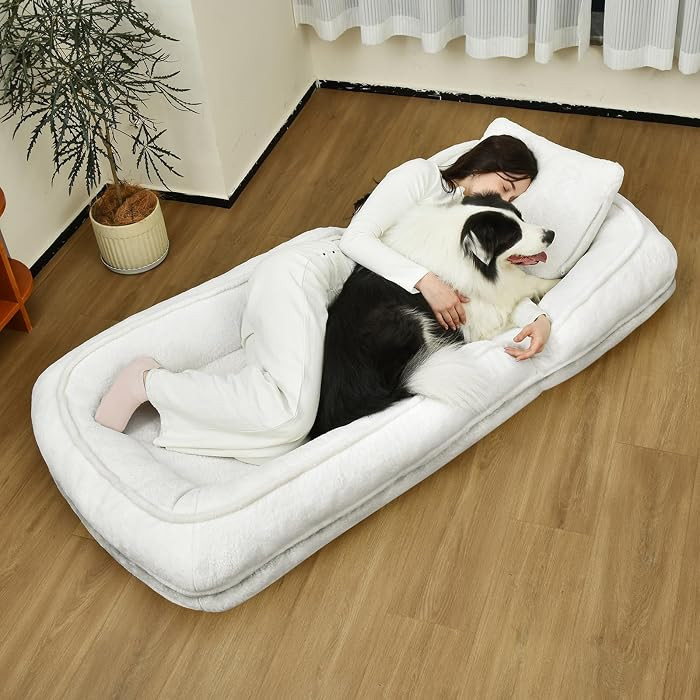 Human Dog Bed for Adult, Upholstered Floor Chair with 5 Adjustable Position, Lazy Sofa Bed,Lounge... | Amazon (US)