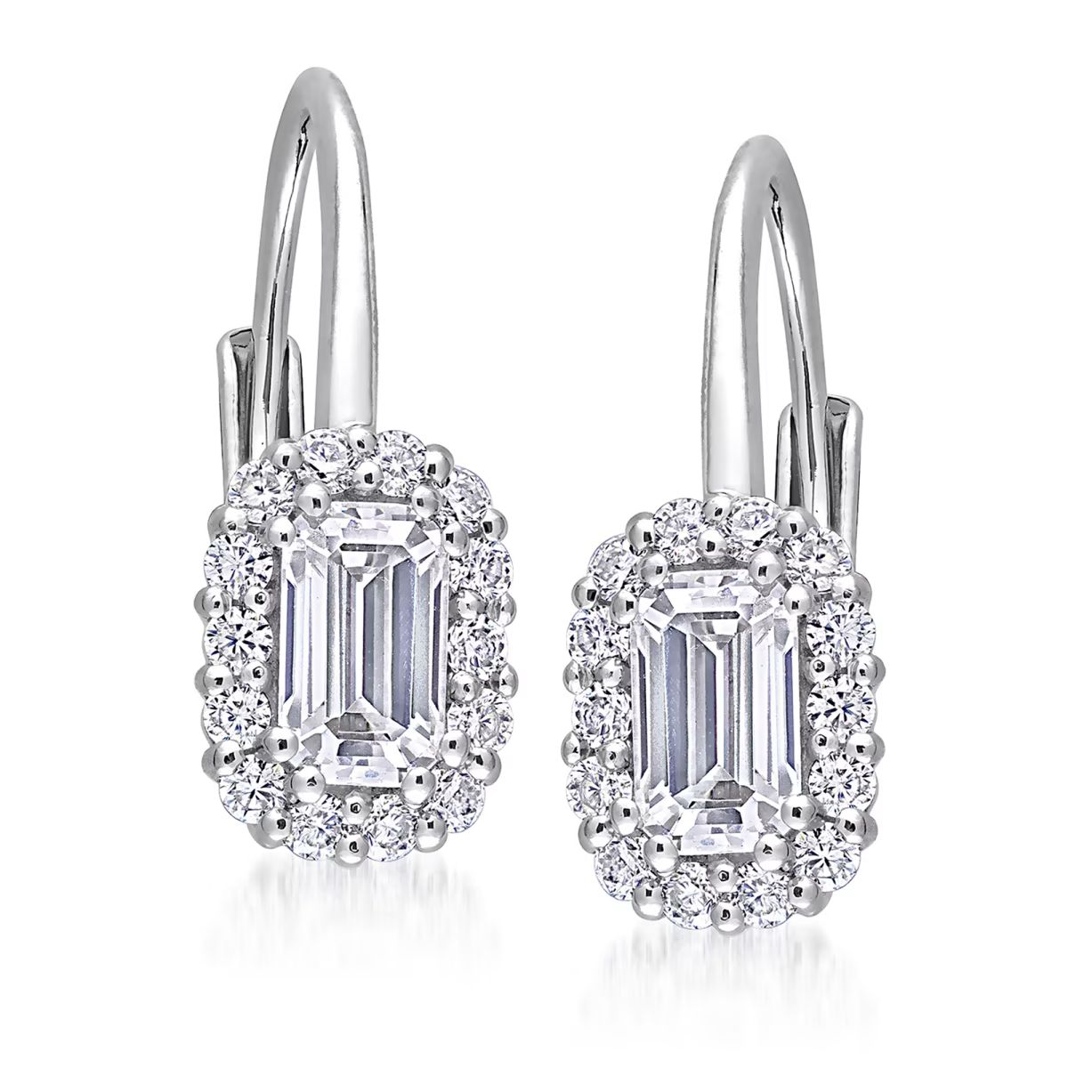 .82 ct. t.w. Moissanite Drop Earrings in Sterling Silver | Ross-Simons