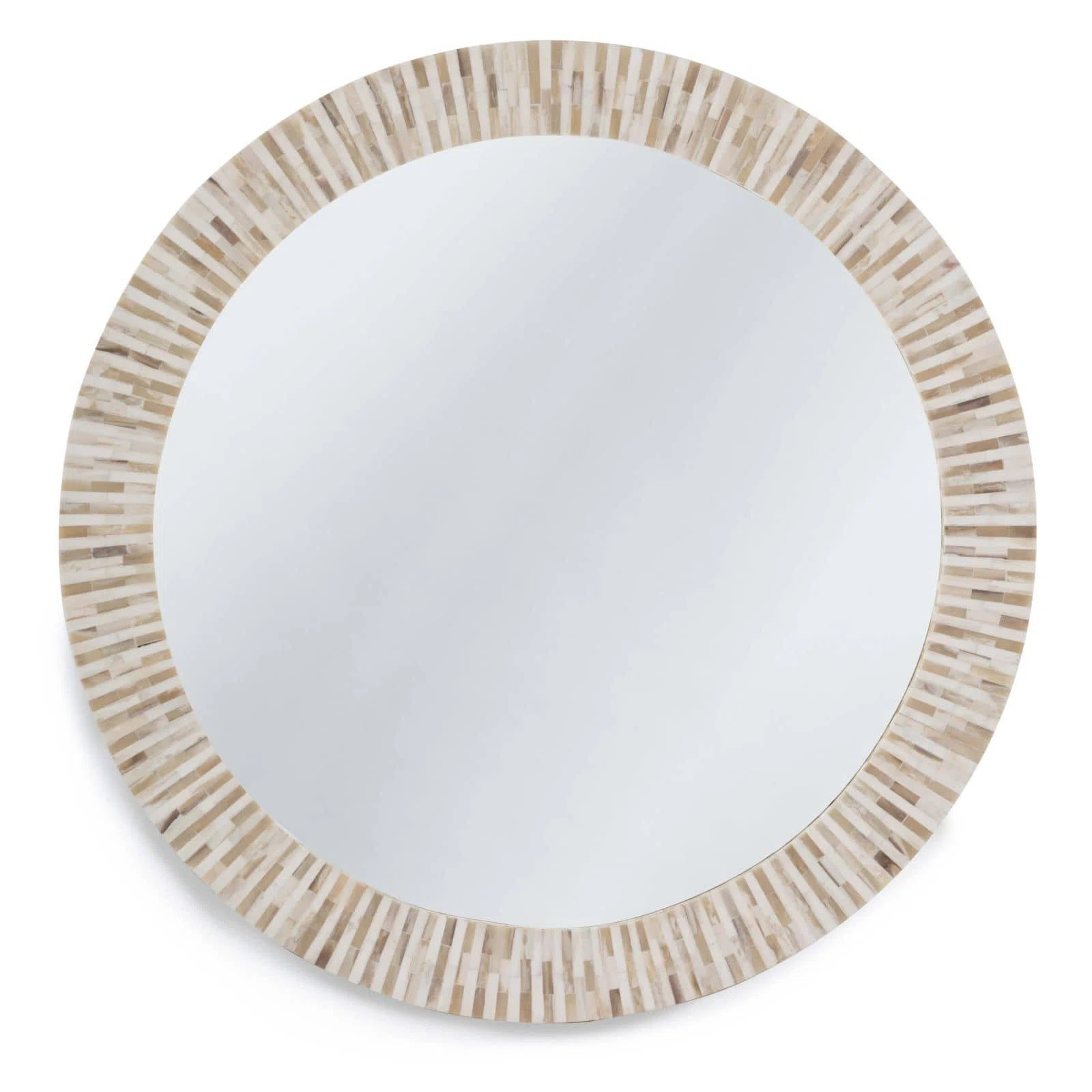 Bone Round Wall Mirror | Wayfair North America