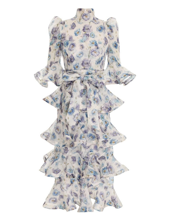 Tama Tiered Midi Dress | ZIMMERMANN (APAC)