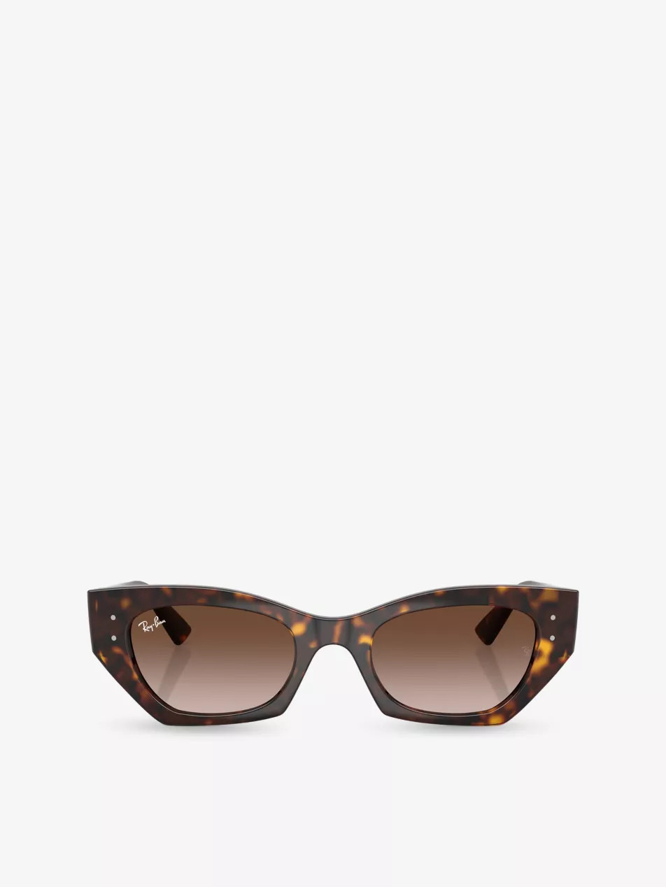 RB4430 Zena Irregular-Frame Tortoiseshell Acetate Sunglasses | Selfridges