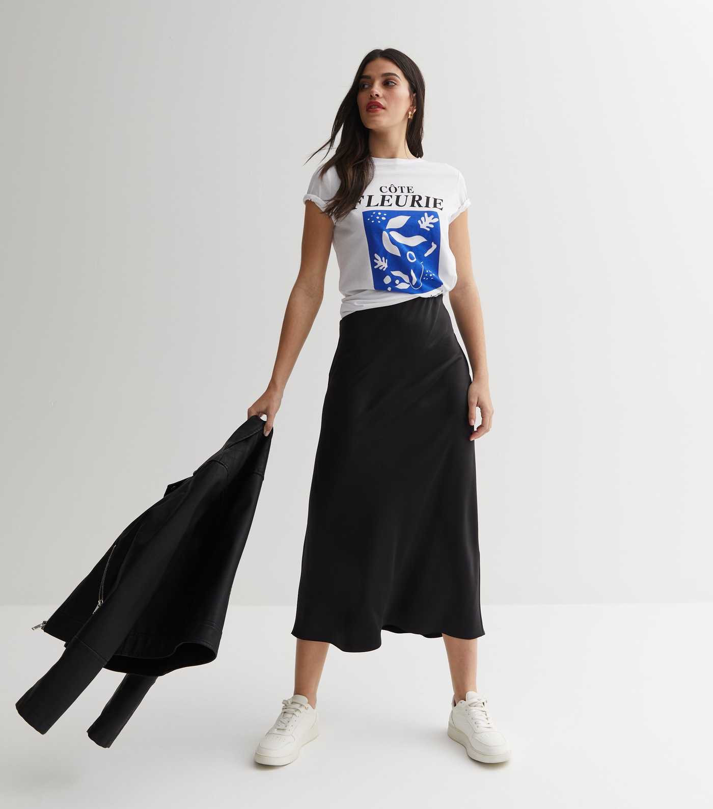 Black Satin Bias Cut Midaxi Skirt
						
						Add to Saved Items
						Remove from Saved Items | New Look (UK)
