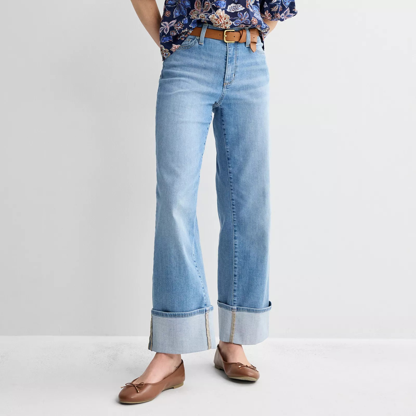 Women's Sonoma Goods For Life\u00ae High Rise Wide Leg Cuff JeansSonoma Goods For Life | Kohl's