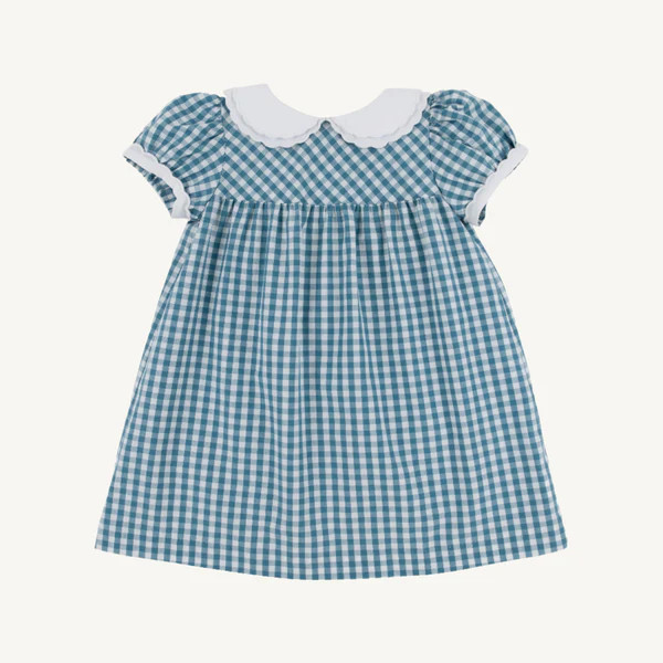 Holly Day Dress - Barnsley Blue Gingham with Worth Avenue White | The Beaufort Bonnet Company