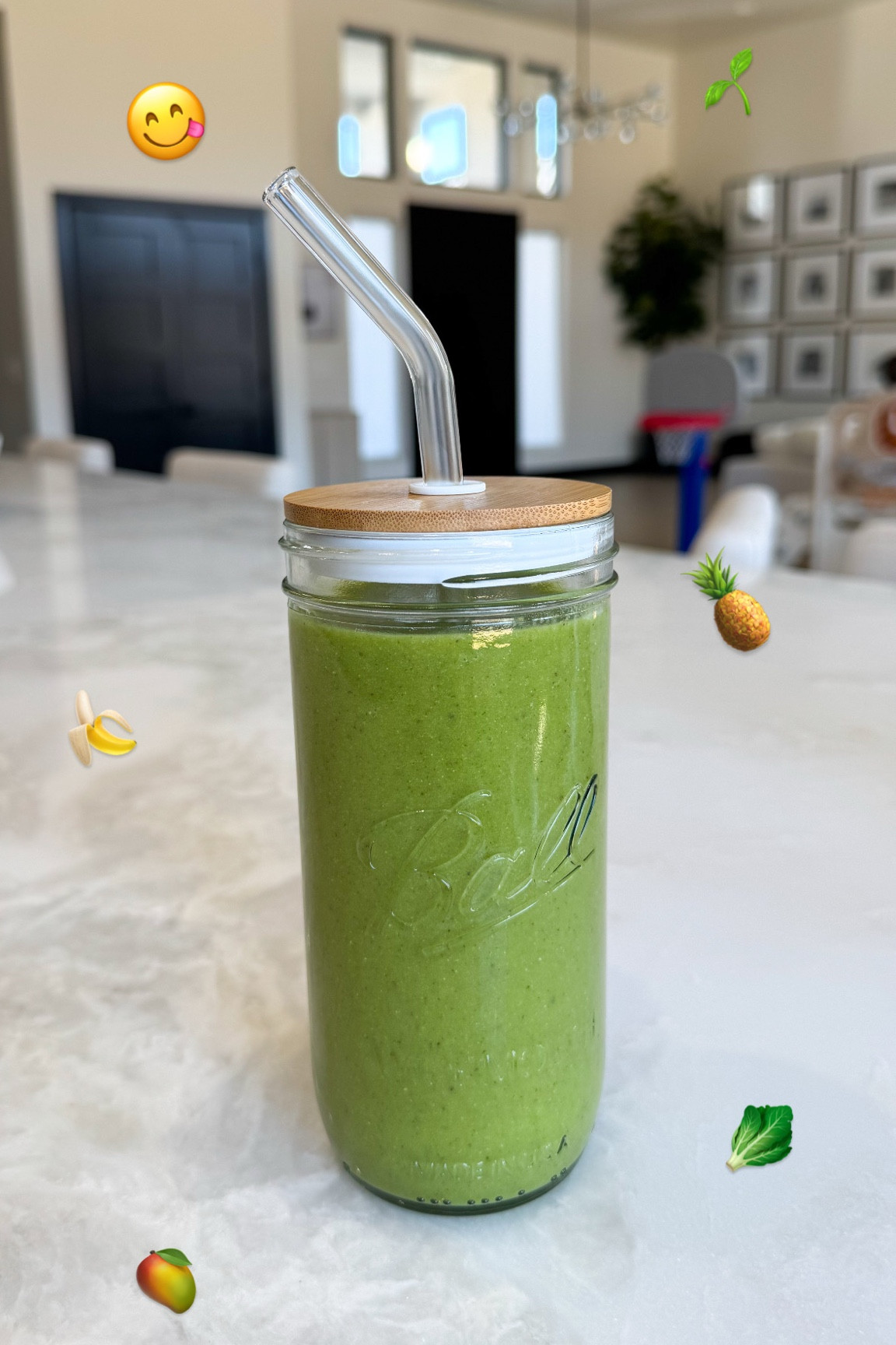 Cute smoothie cups🍌🥭🍍🥬