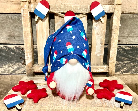 Rocket Pop Gnome-July 4th Gnome-Patriotic Gnome-Popsicle Gnome | Etsy (US)