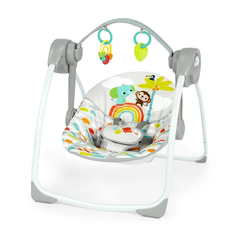 Bright Starts Playful Paradise Portable Compact Baby Swing with Toys, Unisex, Newborn + | Walmart (US)