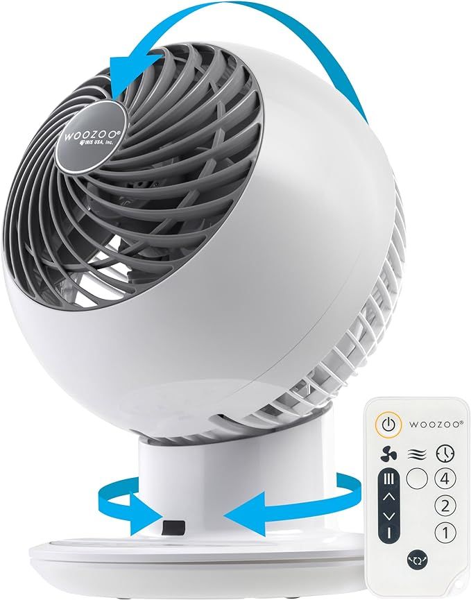 IRIS USA WOOZOO SC15 Compact Personal Oscillating Circulator Fan with Remote, White | Amazon (US)