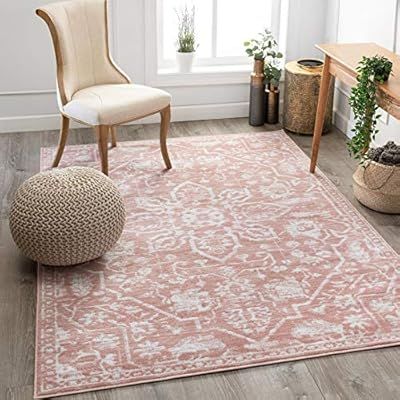 Well Woven Della Blush Vintage Medallion Pattern Area Rug 5x7 (5'3" x 7'3") | Amazon (US)