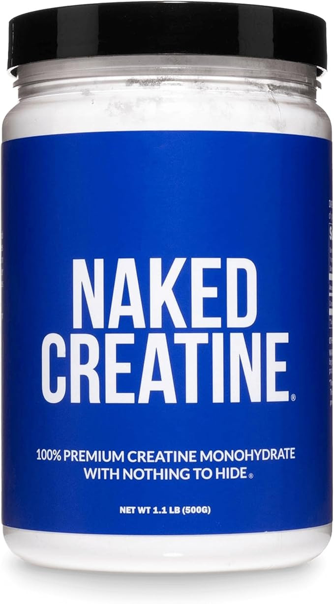 NAKED Pure Micronized Creatine Monohydrate Powder - NSF Certified, Unflavored, 500g, 1.1lb Bulk -... | Amazon (US)