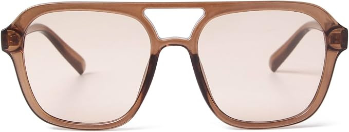 ADE WU Retro Aviator Sunglasses for Women Men,Vintage Fashion 70s Stylish Square Aviators | Amazon (US)