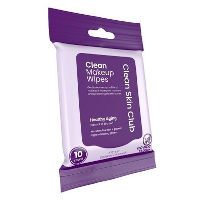 Clean Skin Club Makeup Facial Cleansing Wipes Healthy Aging - 10ct | Target