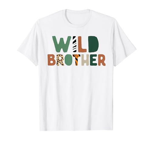 Wild Brother Zoo Born Wild Birthday Safari Jungle Family T-Shirt | Amazon (US)