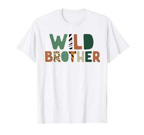 Wild Brother Zoo Born Wild Birthday Safari Jungle Family T-Shirt | Amazon (US)