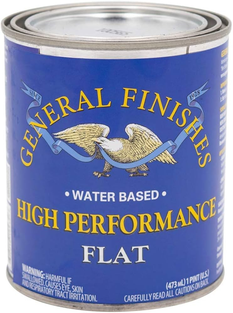 General Finishes High Performance Water Based Topcoat, 1 Pint, Flat | Amazon (US)