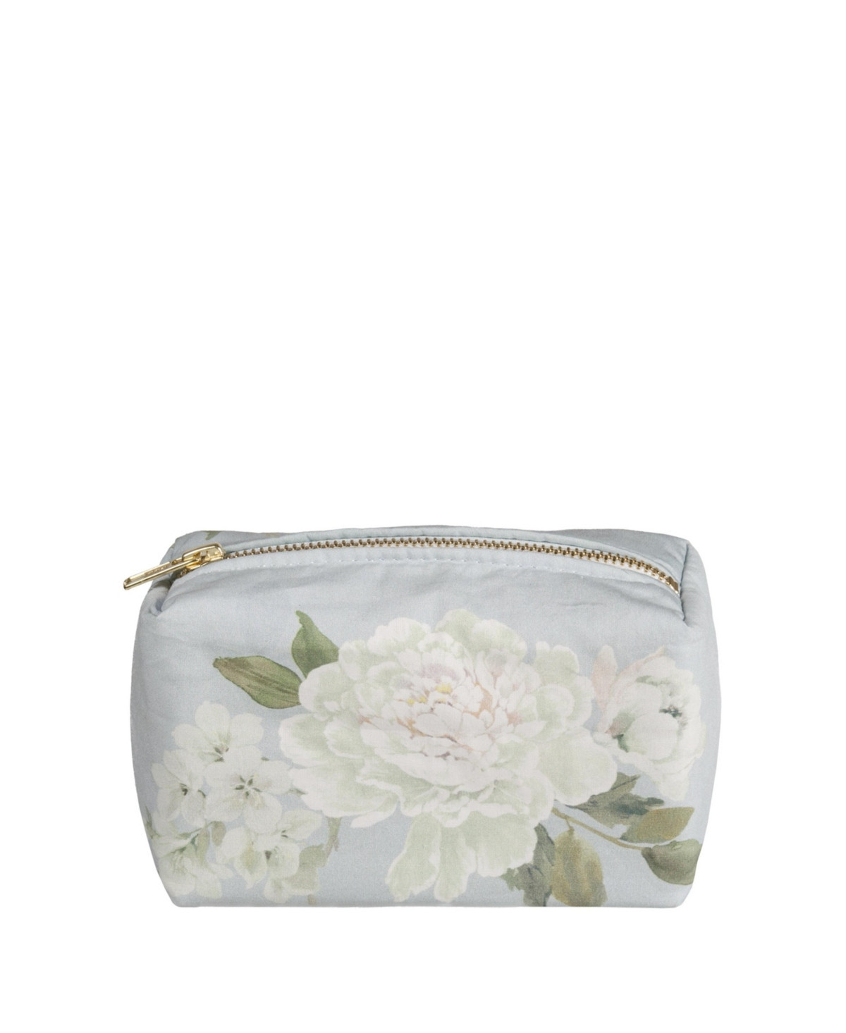Fleurs Blanche Platinum Small Toiletry Bag - Grey, white, green | Macy's