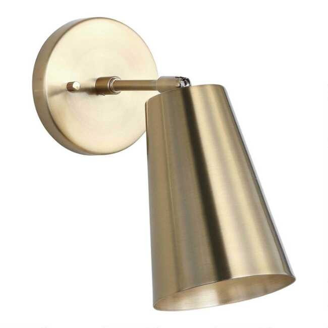 Leonardo Gold Metal Adjustable Wall Sconce | World Market