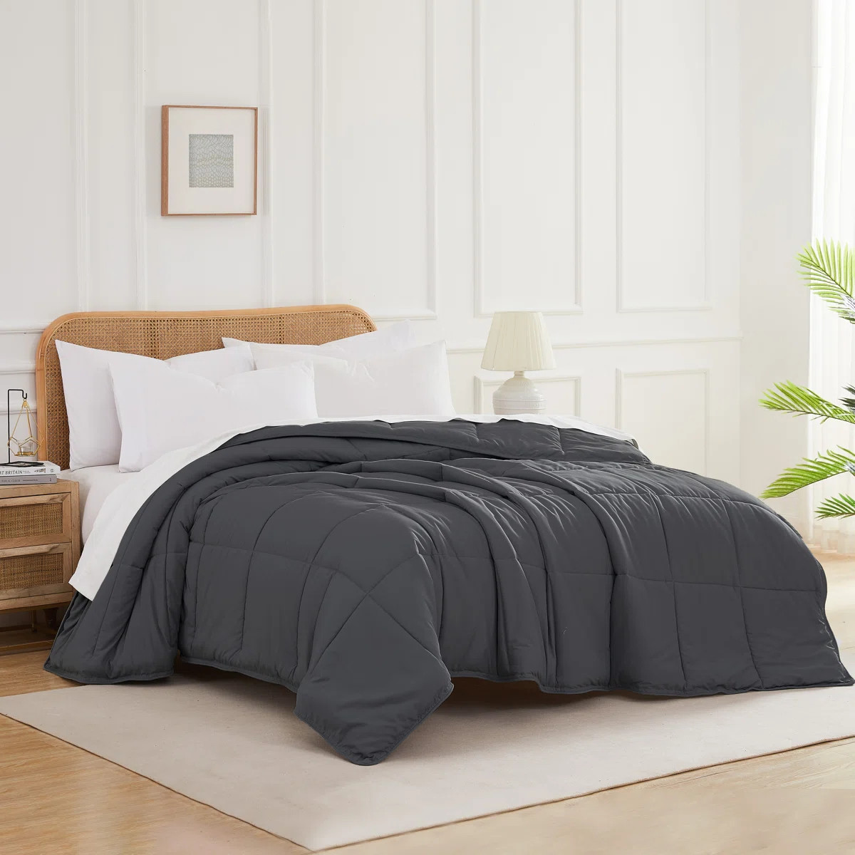 Vilano Springs ® Oversized Down Alternative Comforter with piped Edging and corner loops, Easy c... | Wayfair North America
