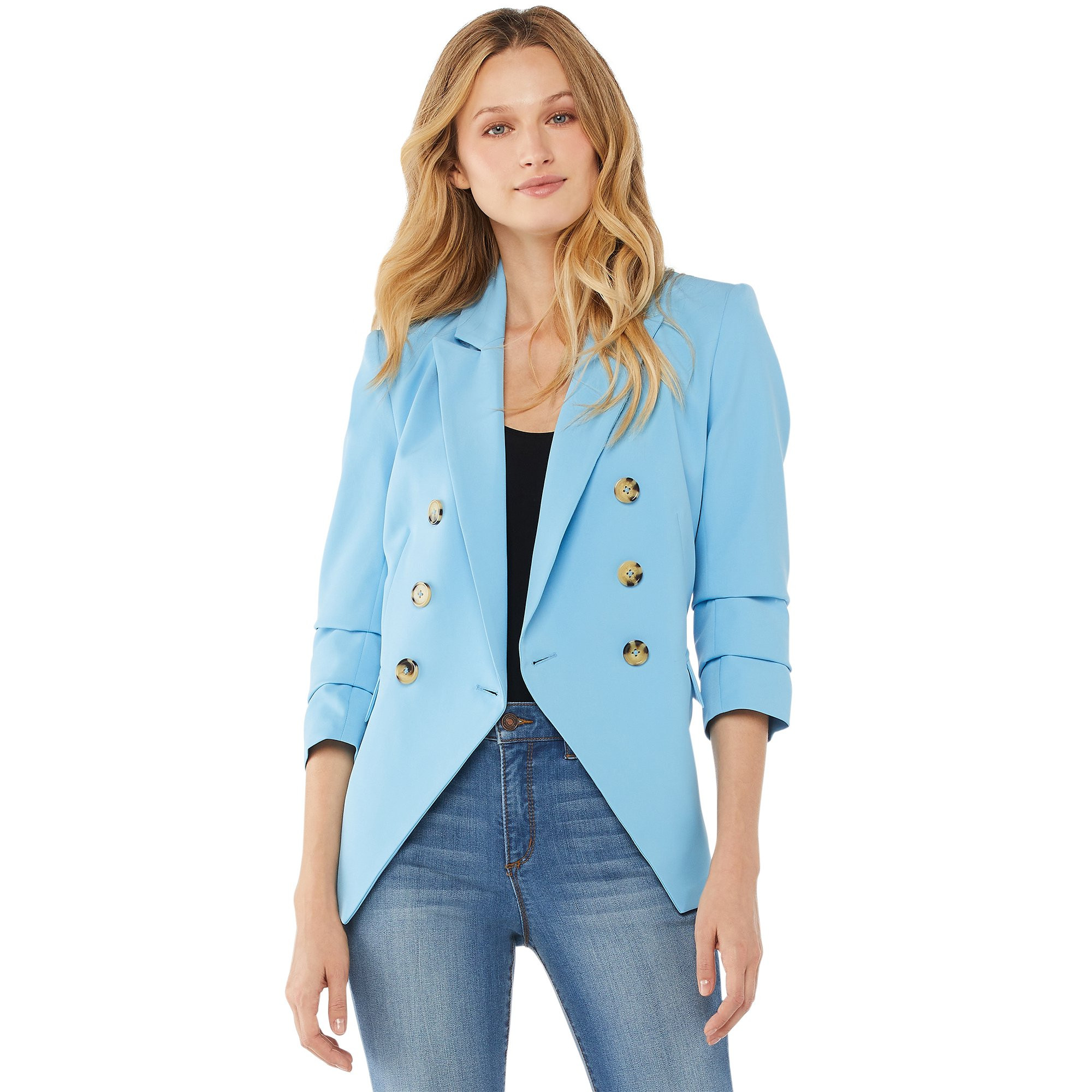 Scoop - Scoop Women's Double Breasted Blazer - Walmart.com | Walmart (US)
