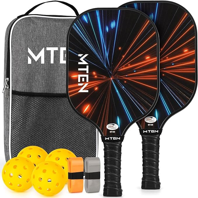 Pickleball Paddles, USAPA Approved Fiberglass Surface Pickleball Set with Pickleball Rackets, Pic... | Amazon (US)