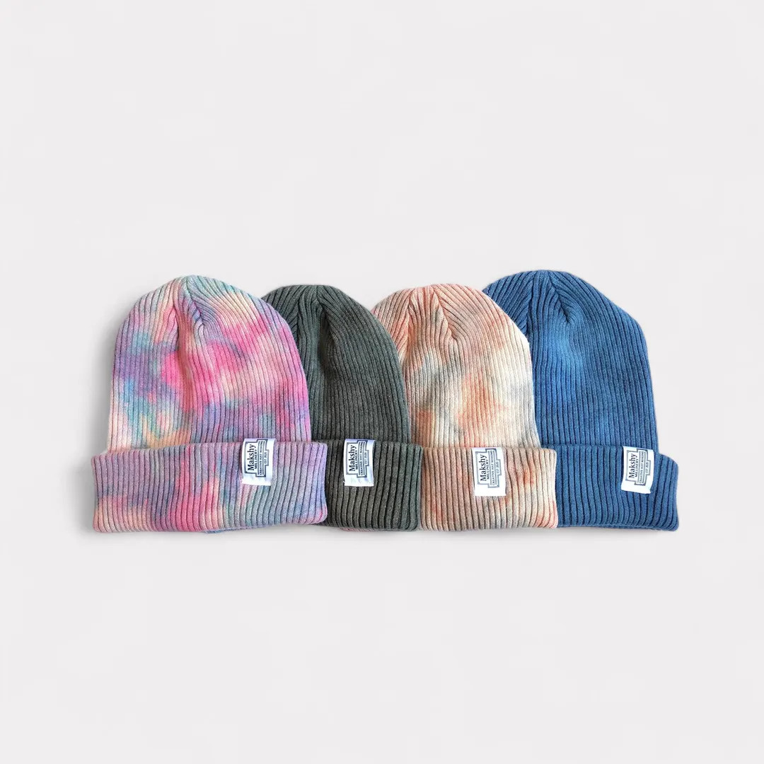 Japanese Shibori Tie-dye Cotton Beanie - Etsy | Etsy (US)