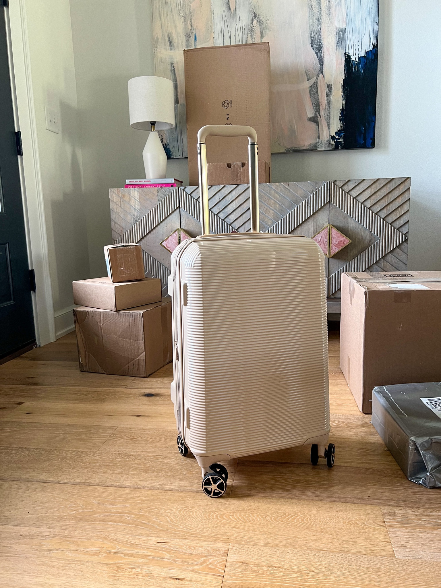 Bon voyage! Luggage from the anniversary sale is here! These are so good for the price. The spinner wheels are extra smooth and the inside has convenient compartments for packing. Comes in other colours which I’ll tag here! From work trips to weekend getaways this one is the perfect carry on size. 

Luggage, travel, carryon, back to school 

#LTKtravel #LTKxNSale #LTKworkwear