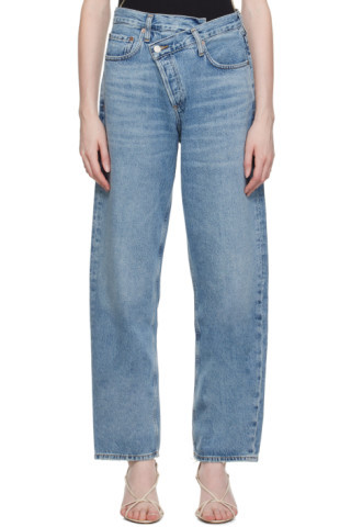 Blue Criss Cross Jeans | SSENSE