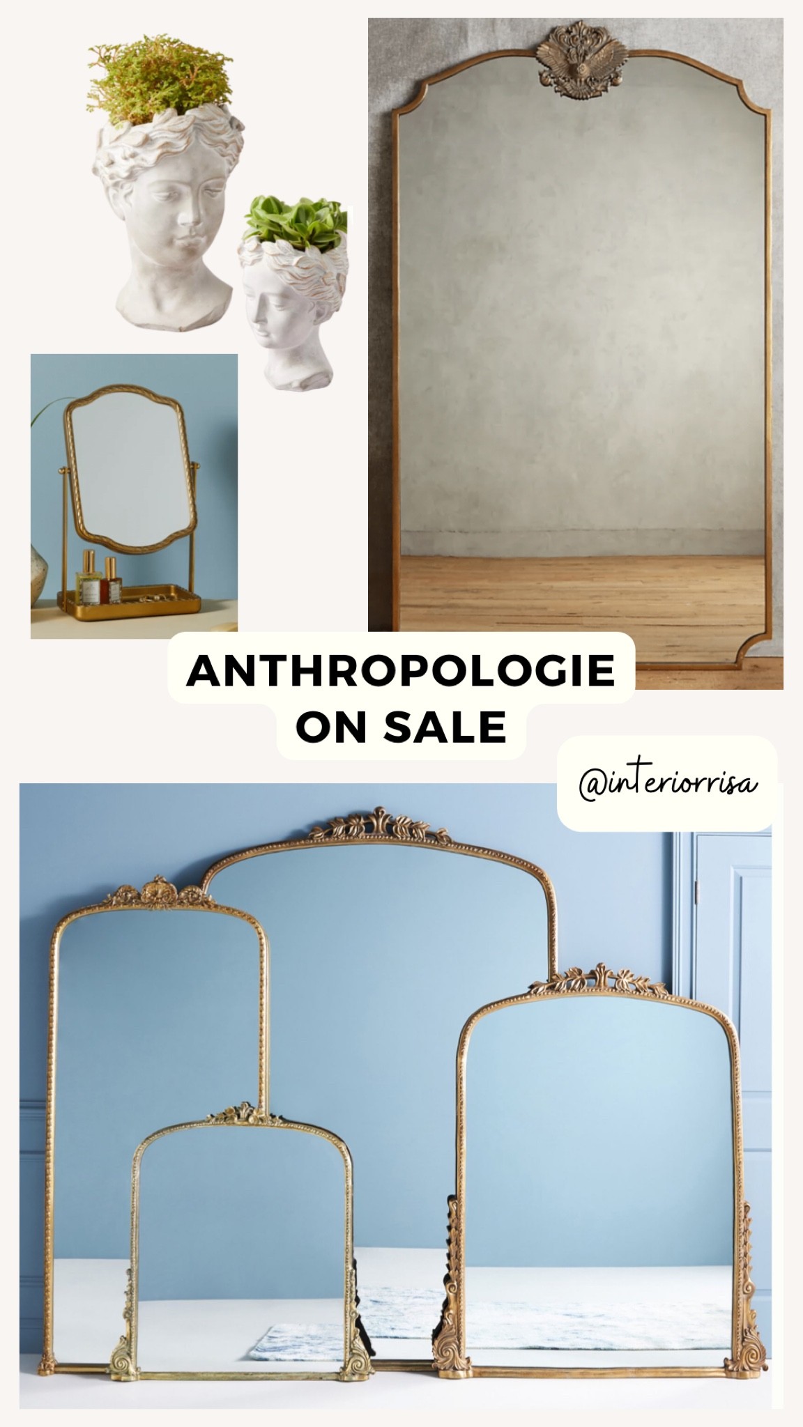 anthropologie labor day weekend ldw sale anthro mirror primrose gold antique decorative wall floor mirror

#LTKSale #LTKhome #LTKsalealert