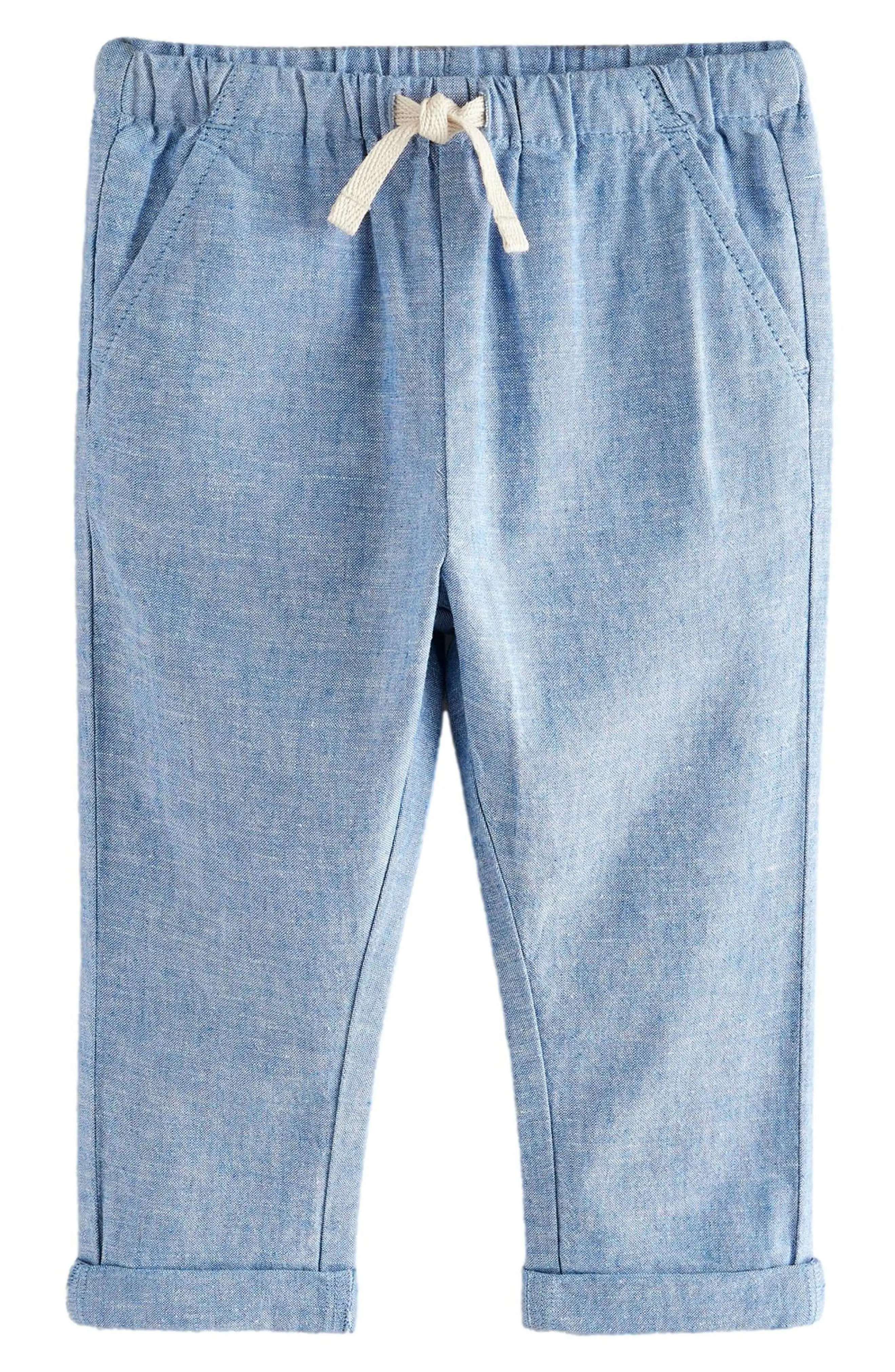 NEXT Kids' Linen & Cotton Chambray Drawstring Pants | Nordstrom | Nordstrom