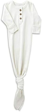 MakeMake Organics Organic Cotton Knotted Sleep Gown Wearable Blanket Sleeper Size - 0/3M, Natural... | Amazon (US)