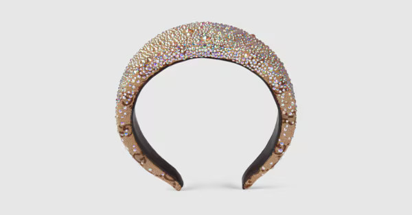 GG canvas hairband with crystals | Gucci (US)