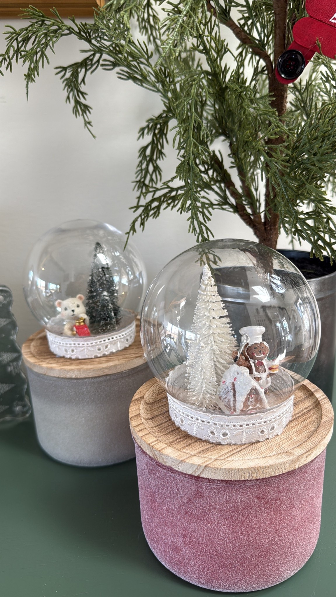 candle snowglobe diy!! 🤍 I got the actual globes at hobby lobby but 🔗 similar ones I found !! 