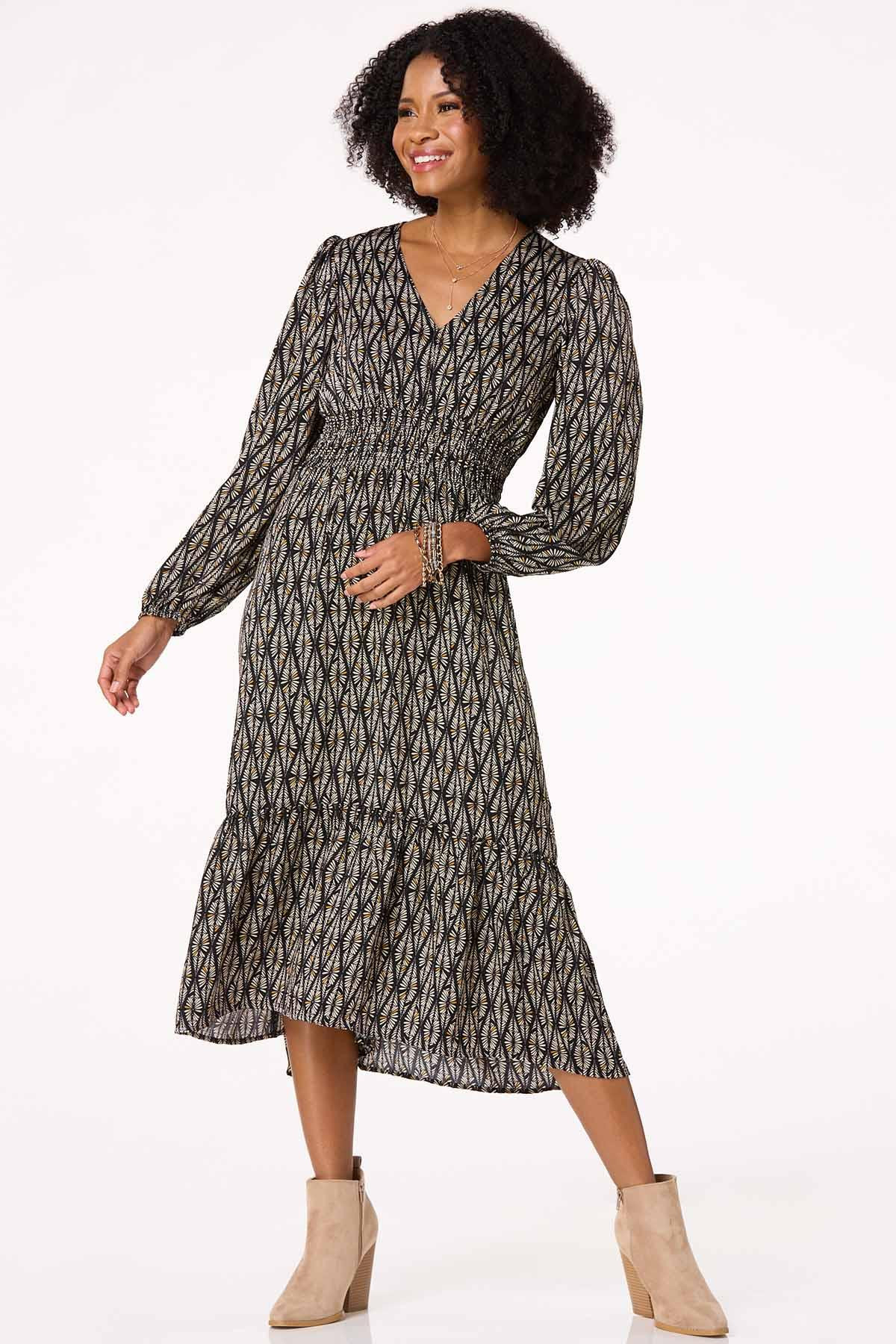 Smocked Waist Midi Dress | Cato Fashions