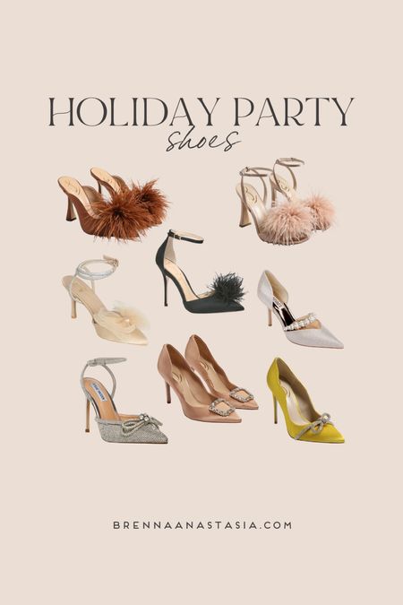 Holiday party shoes, feather heels, satin heels, sequin heels, sparkly shoes 

#LTKunder100 #LTKHoliday #LTKshoecrush