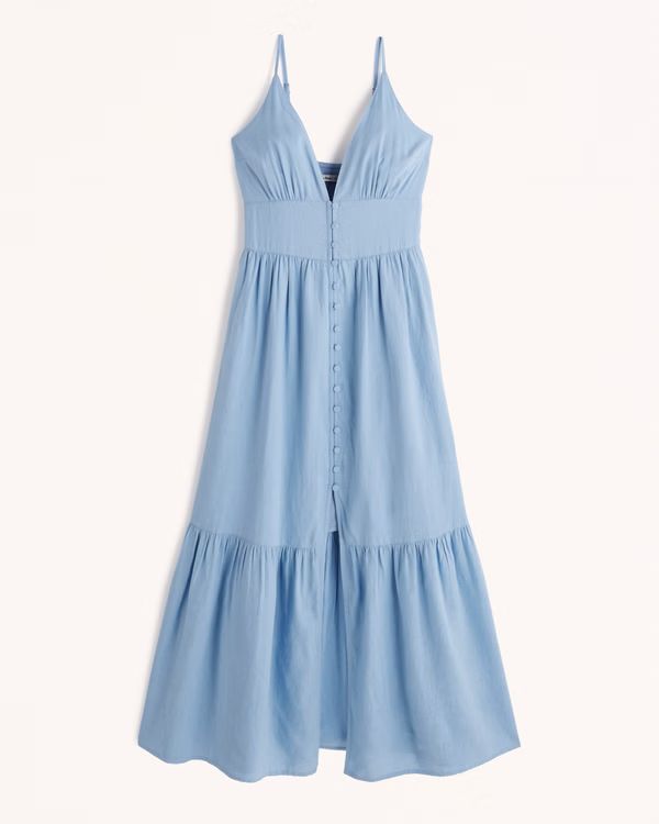 Exchange Color / Size
		
		
				Online Exclusive
			


  
						Button-Through Maxi Dress | Abercrombie & Fitch (US)