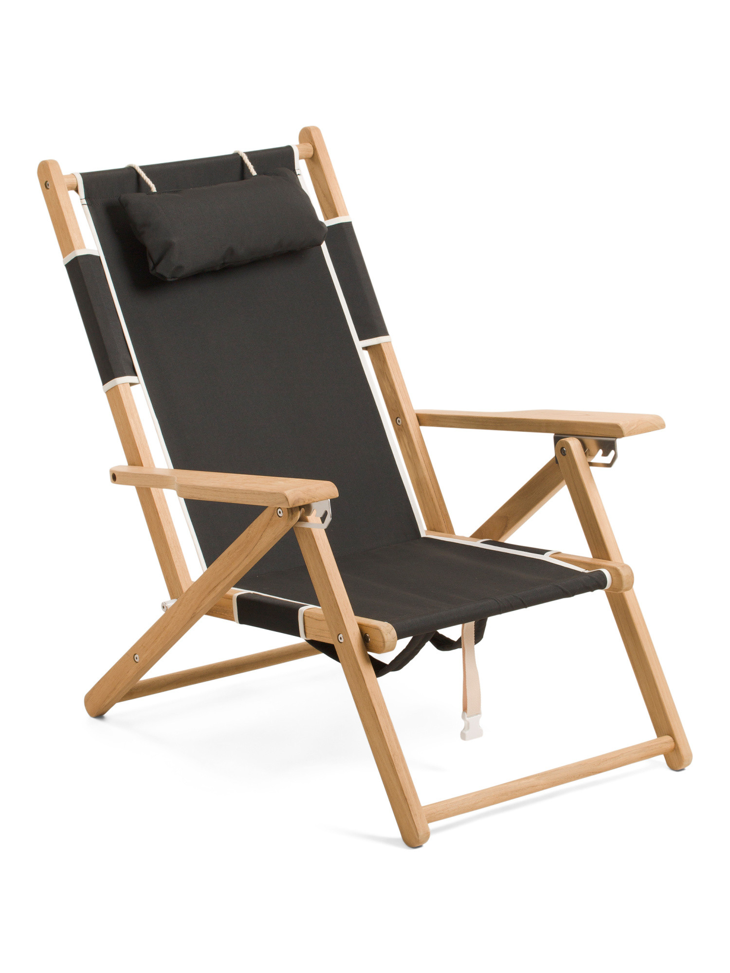 Hardwood Tommy Rivie 5-position Beach Chair With Backpack Straps | Marshalls