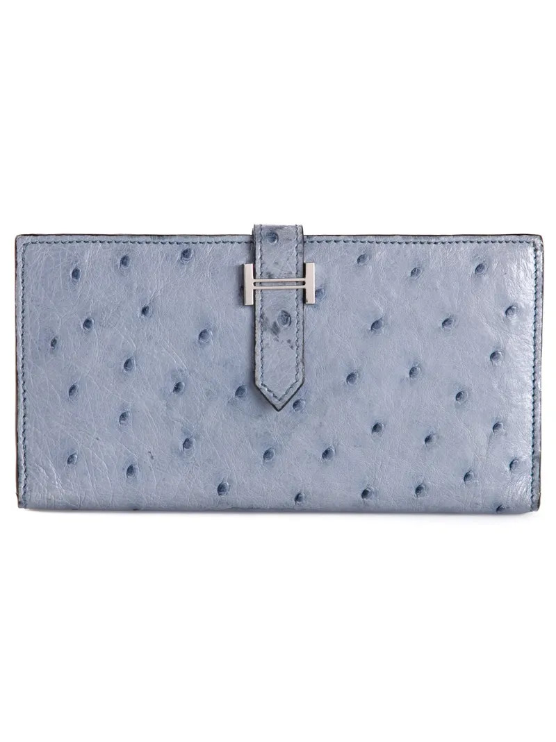 Hermes Vintage blue jean 'Bearn' wallet | FarFetch Global