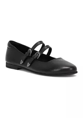 Frye Women's Carson Mary Jane Flats, Black, 8.5M | Belk