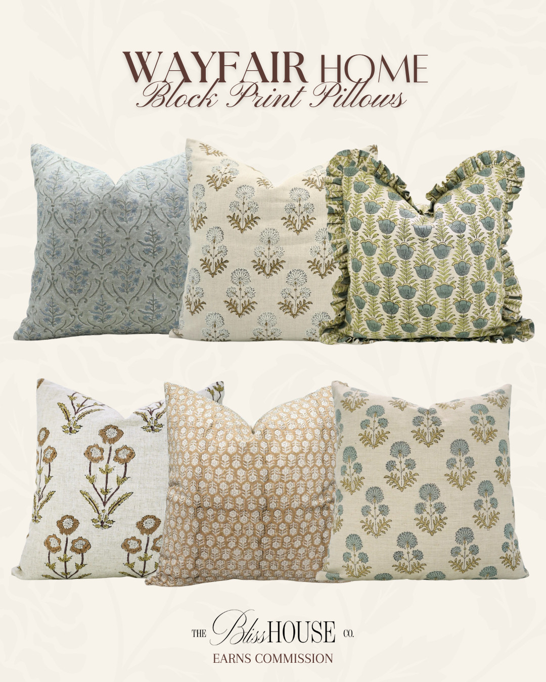 Block Print Throw Pillows 

 #LTKHome #LTKSaleAlert