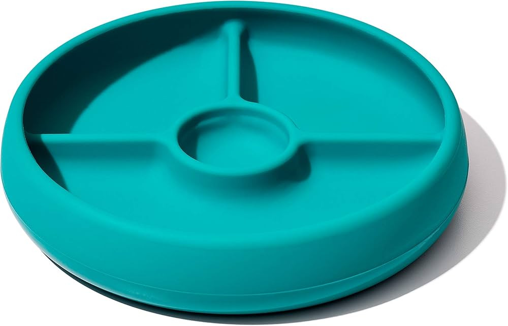 OXO Tot Silicone Divided Plate Teal | Amazon (US)
