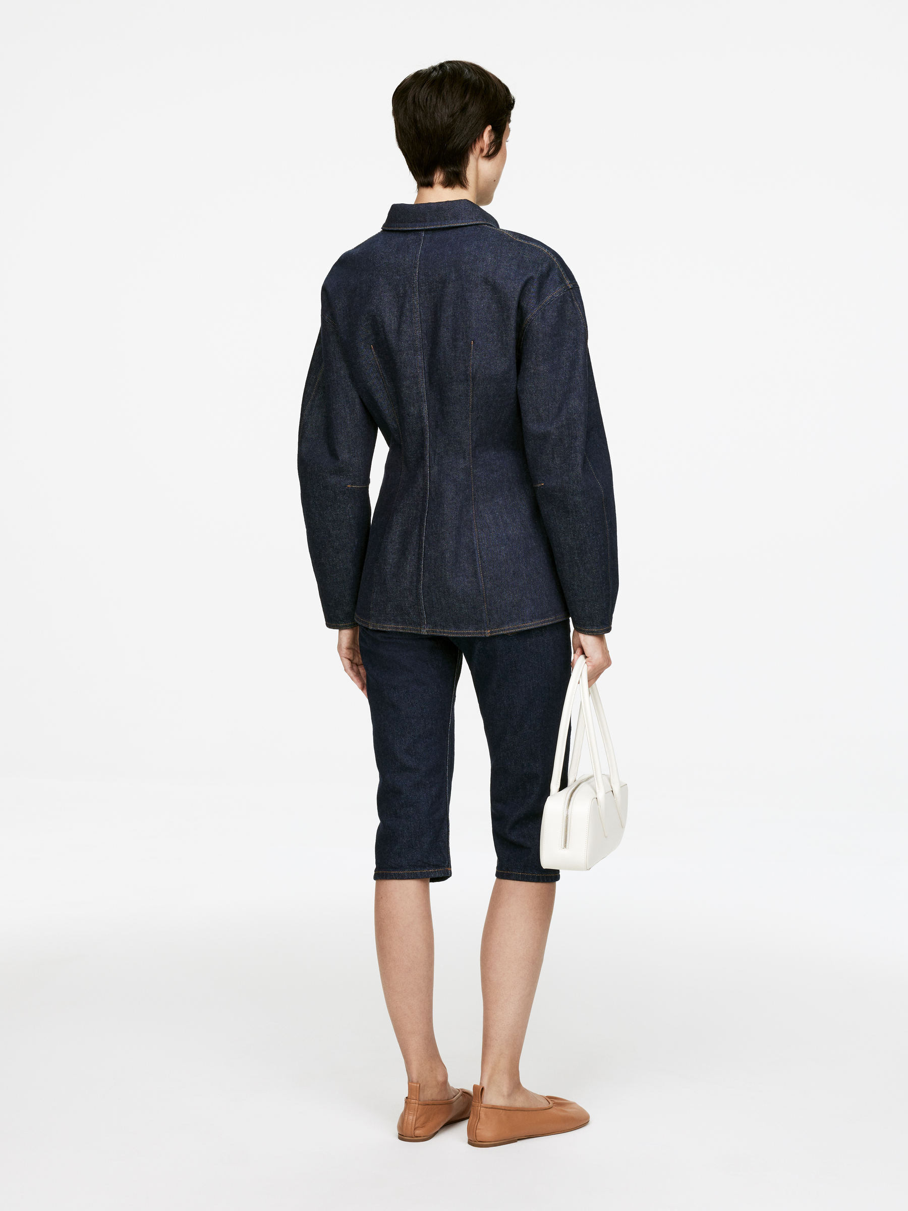 Fitted Denim Shirt – Dark Blue – Women – ARKET GB | Arket UK