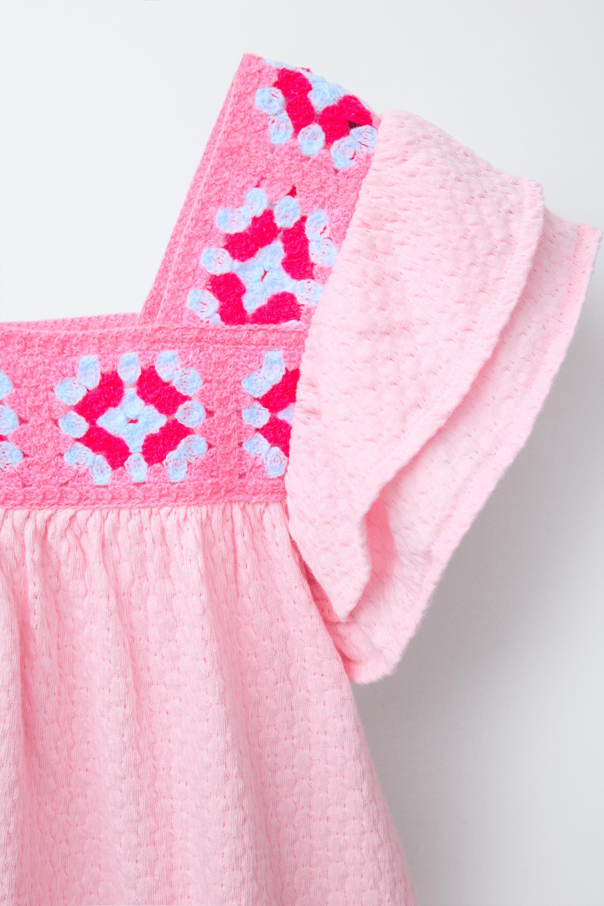TEXTURED CROCHET DRESS | Zara UK