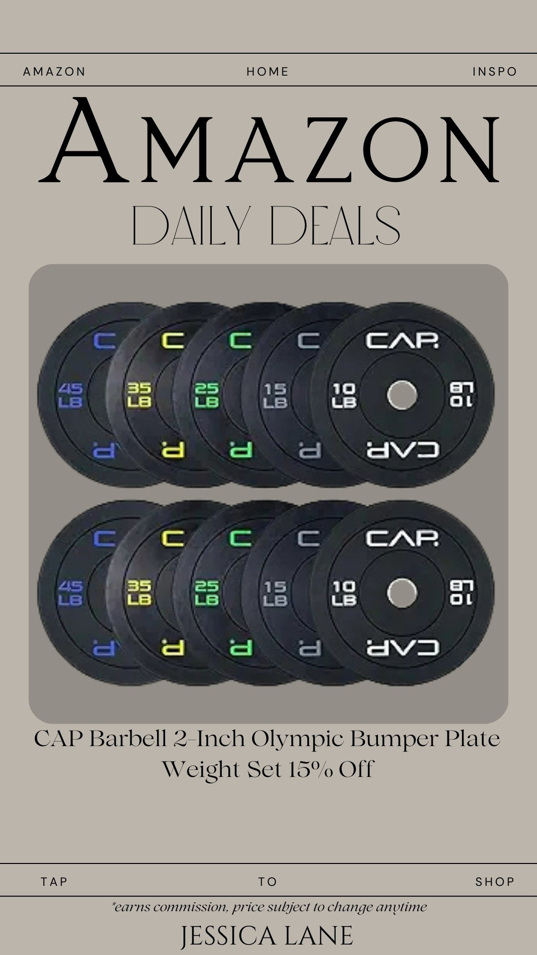 Level up your home gym with durable bumper plates for serious lifting. #HomeGymGoals #StrengthTraining

#LTKfitnessgoals #LTKHome #LTKSaleAlert