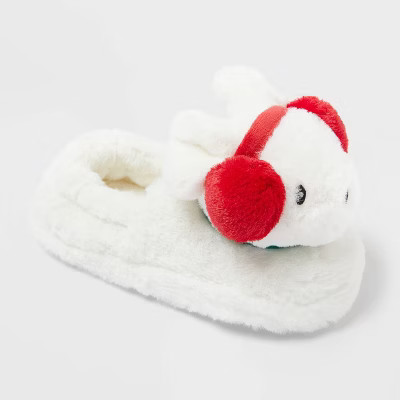 Toddler Winter Mouse Scuff Slippers - Wondershop™ Ivory | Target