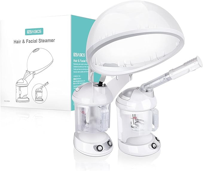 EZBASICS Hair Steamer 2 in 1 Ion Facial Steamer with Extendable Arm Table Top Hair Humidifier Hot... | Amazon (US)