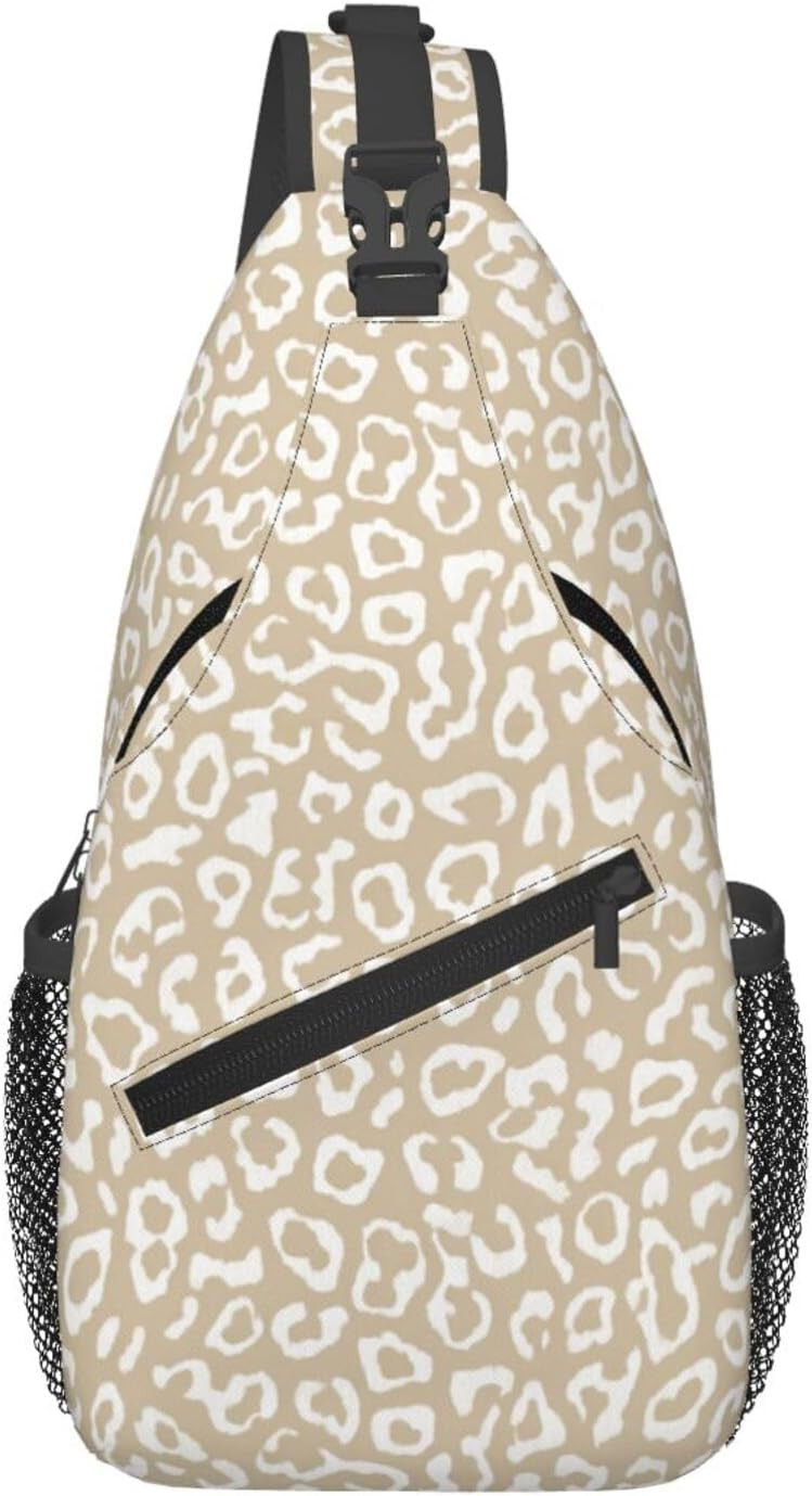 SUPLUCHOM Sling Bag Leopard Pattern Hiking Daypack Crossbody Shoulder Backpack Travel Chest Pack for Men Women | Amazon (US)