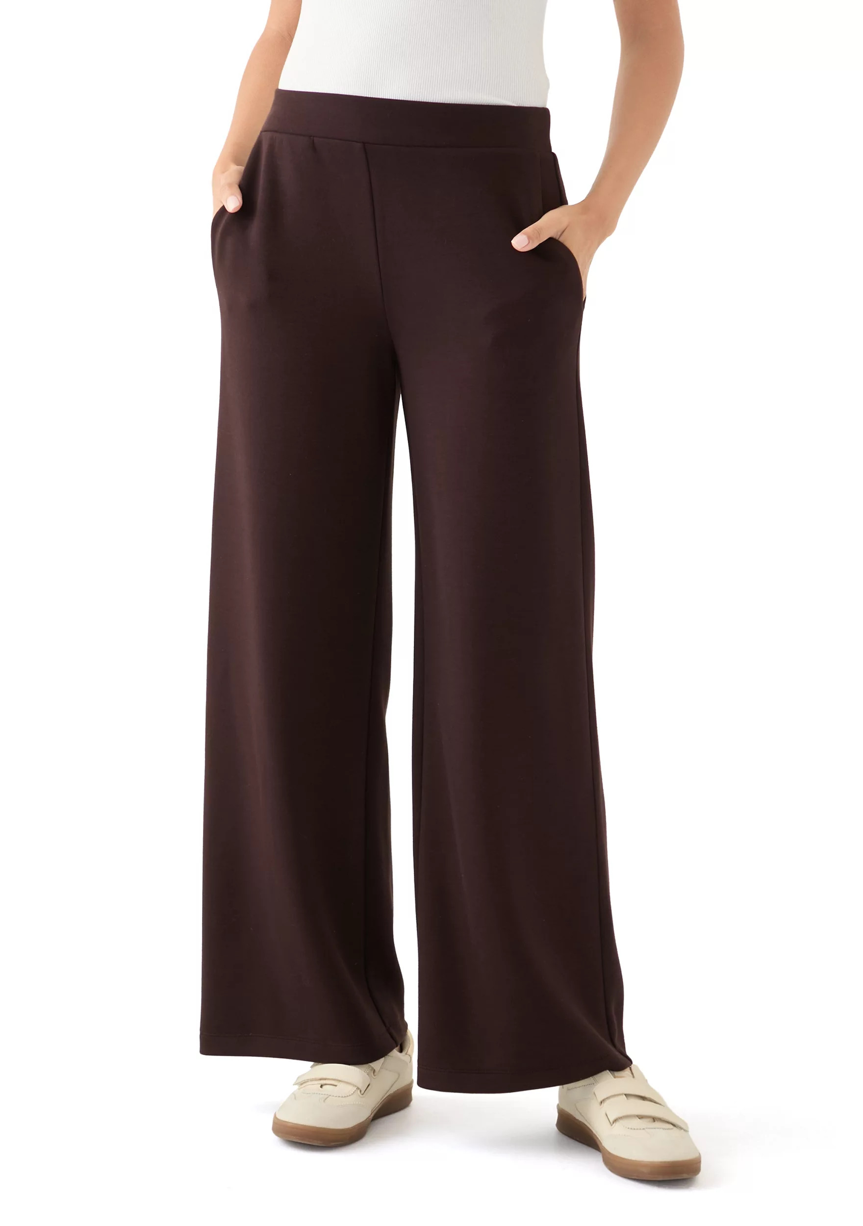 Women's Wide Leg Scuba Pants | Belk
